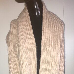 J.Crew beige cable knit chunky infinity scarf